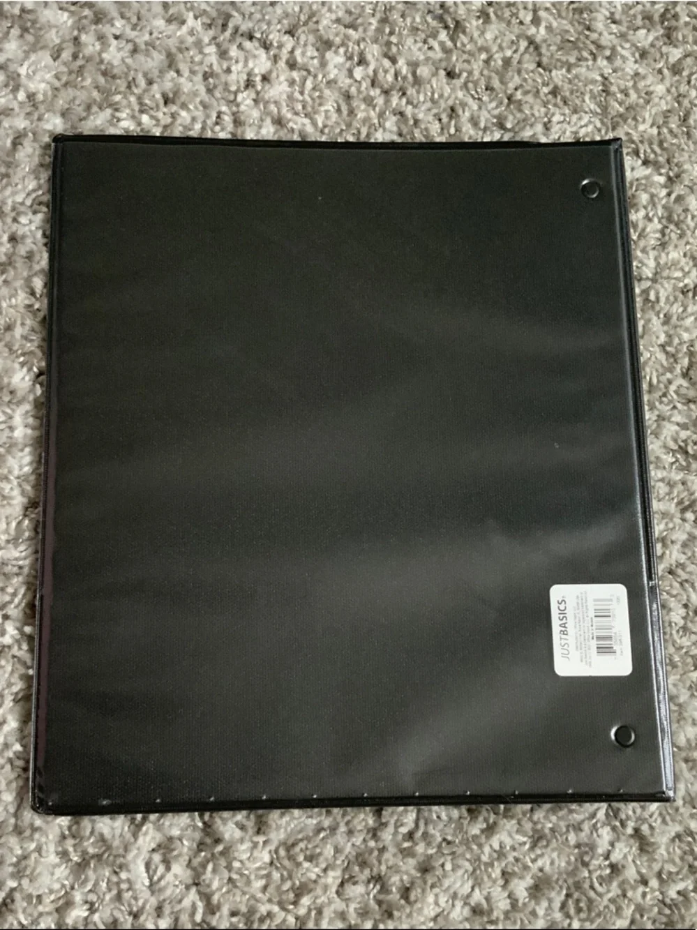 just be Black 3-Ring Binder Folder